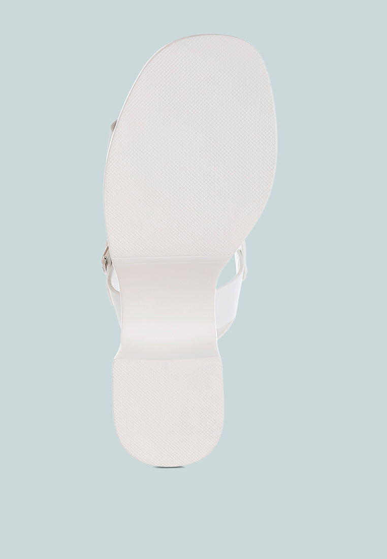 Avalon Chunky Pin Buckle Platform Heels-1