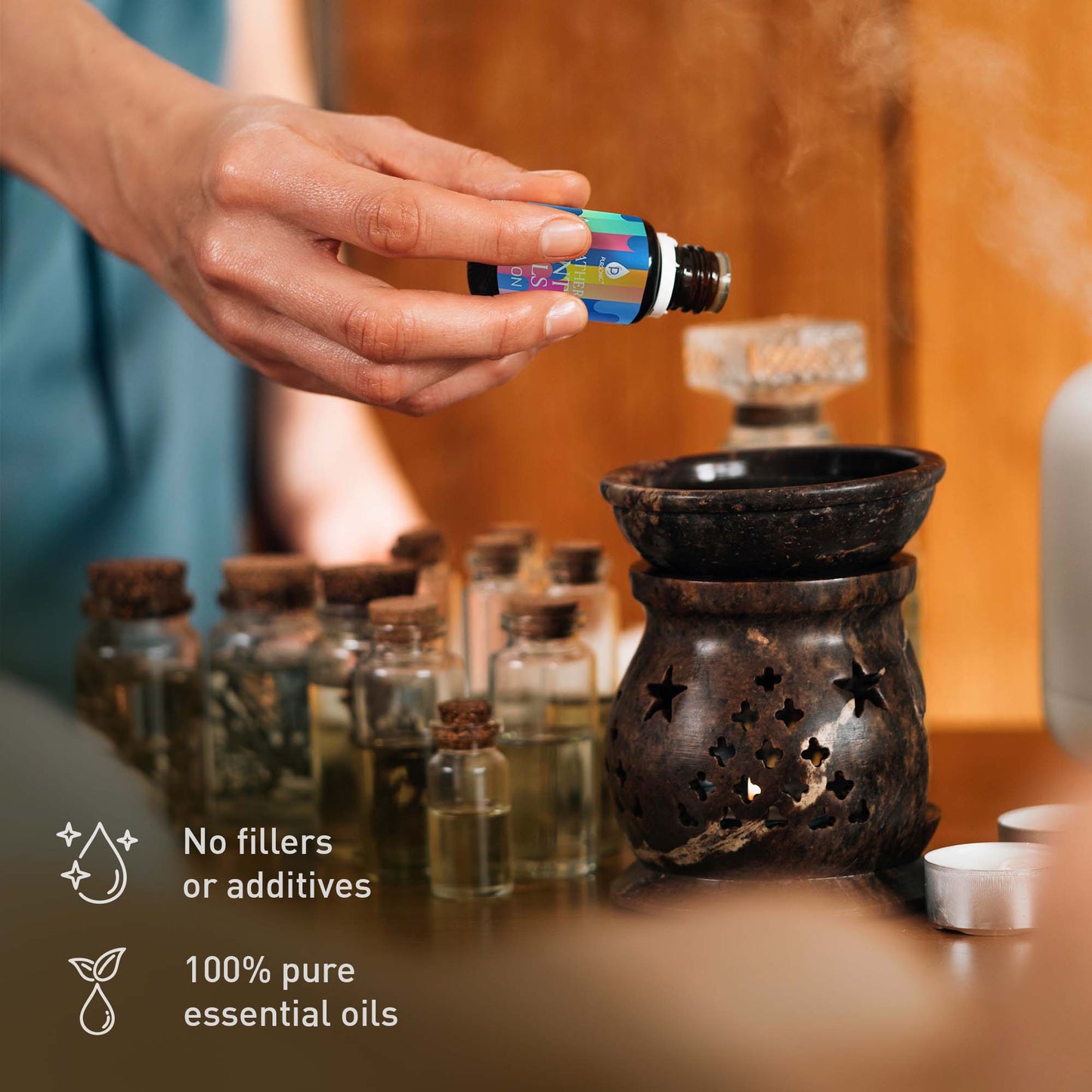 Himalayan Salt Diffuser & 14 Pack Essential Oils Set-2