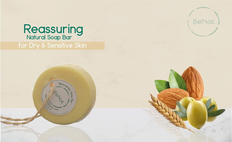 Reassuring Soap Bar. Wheat, Olive, and Almond Oil.-3