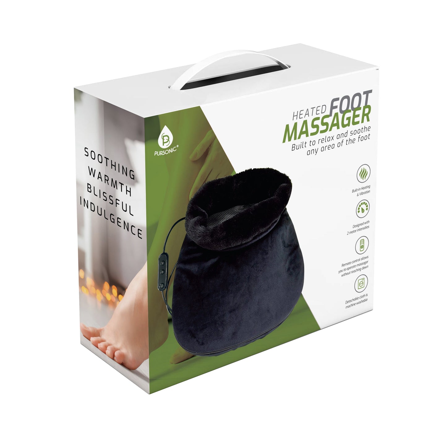 Heated Foot Massager with Remote Control, Folding Design, and Dual Motor Intensities-3