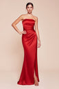 Strapless Satin Dress & Sash-7