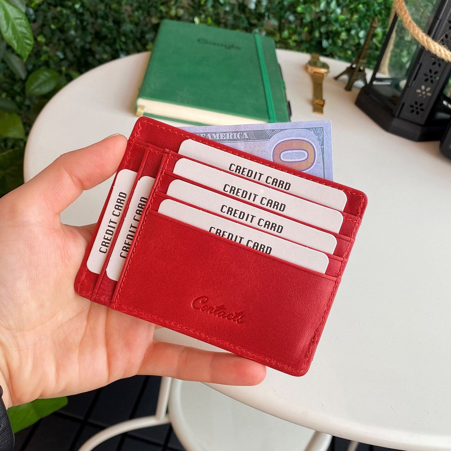 Flerna - Genuine Leather Slim RFID Protection Wallet/Card Holder