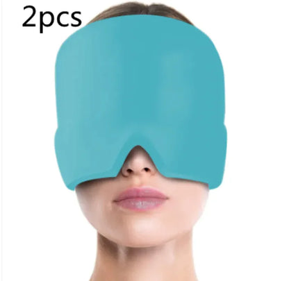 Ice Compress Headache Eye Mask Hat for Migraine, Stress, and Tension Relief