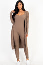 Ribbed Cardigan & Jumpsuit Set (CAPELLA)-8