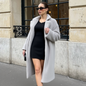 Womens Faux Fur Coat with Notch Collars
