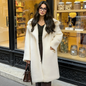 Womens Faux Fur Coat with Notch Collars