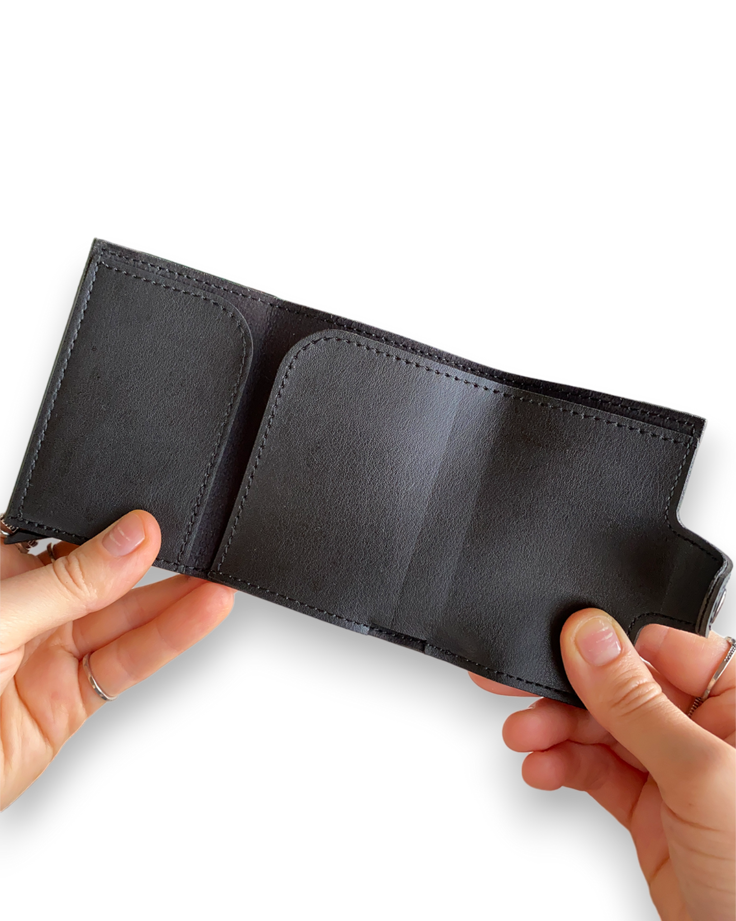 Angora - Vegan Leather RFID Mechanism Card Holder with Cash Compartment