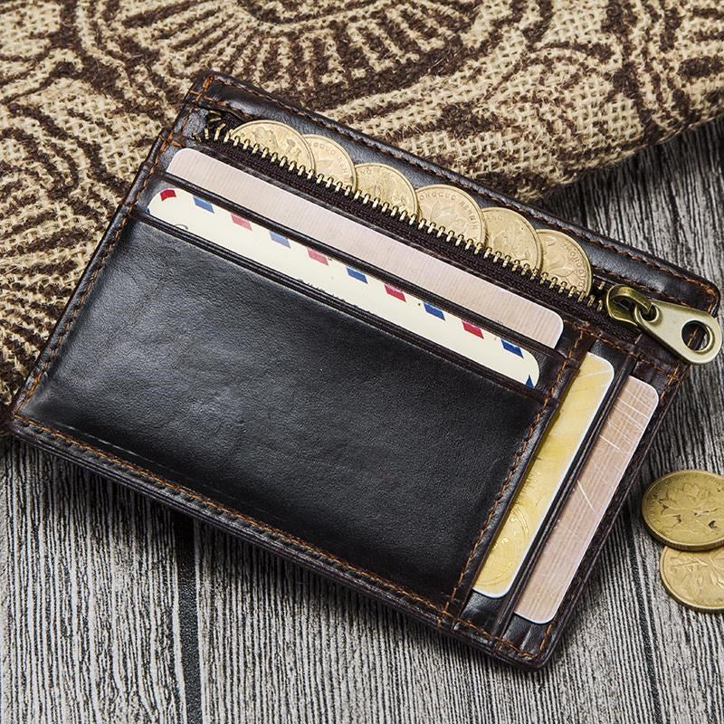 Flerna - Genuine Leather Slim RFID Protection Wallet/Card Holder