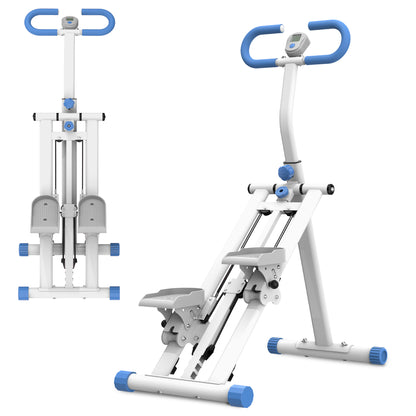 Stair Stepper with resistance Home-Upgrade Vertical Climber Workout Machine for Full-Body Exercise Climber Fitness Equipment with Stable Frame Adjustable Handlebar-Blue