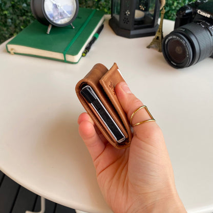 Pescol - Genuine Leather RFID Protection Card Holder/Wallet
